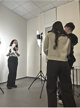 N, T & M taking a group photo